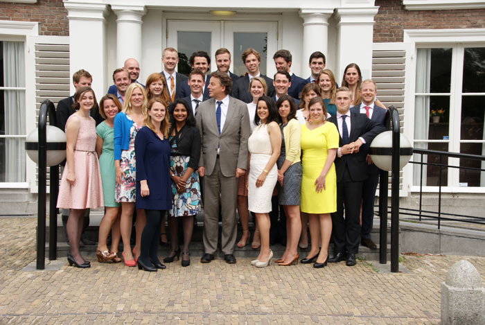 Dutch junior diplomats with Foreign Minister Bert Koenders (front row, centre)