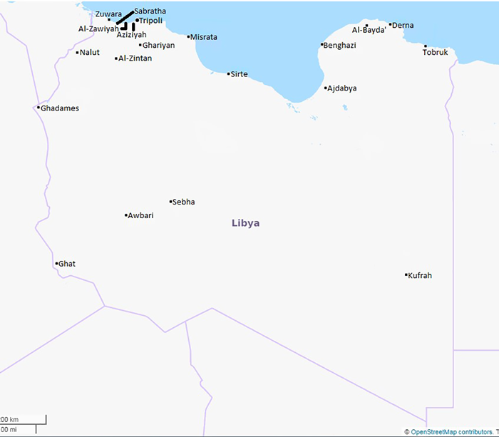 Map of Libya