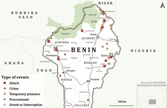 Suspected VEO activity in Benin (May 2020 - February 2021)