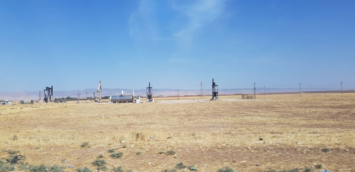 Oil drills around Rumeilan  