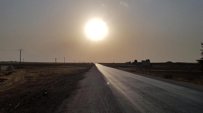 Sunset between Ra’s al-Ain and Debersiya 