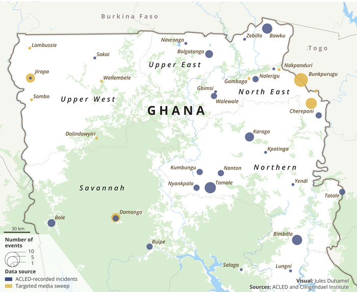 Reported violent chieftaincy conflicts (2017–2024) 