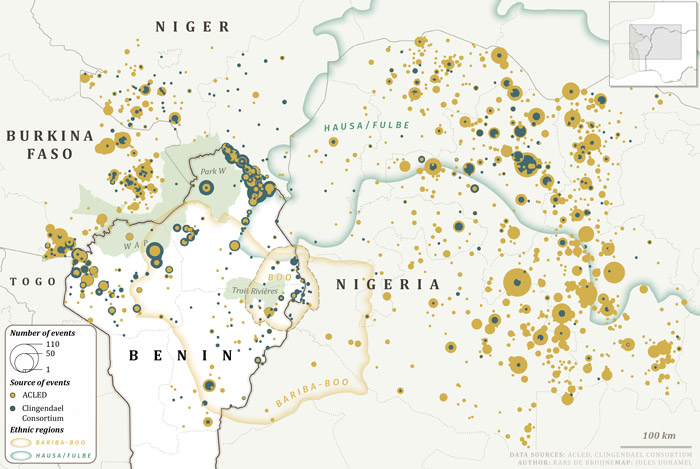 Political violence and disorder along Benin’s border (2021-2023)