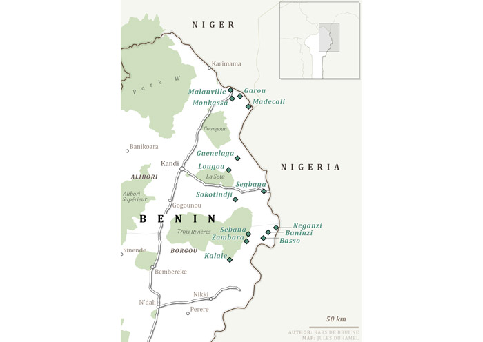 Interview locations in Benin