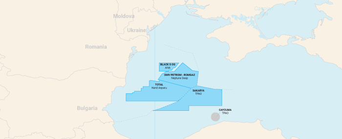 Perimeters of the gas reserves of Romania, Bulgaria and Türkiye