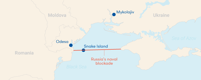 Russia’s naval blockade, August – September 2022