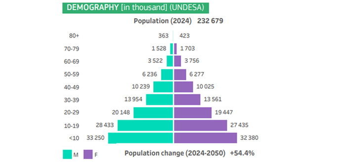 Population pyramid Nigeria