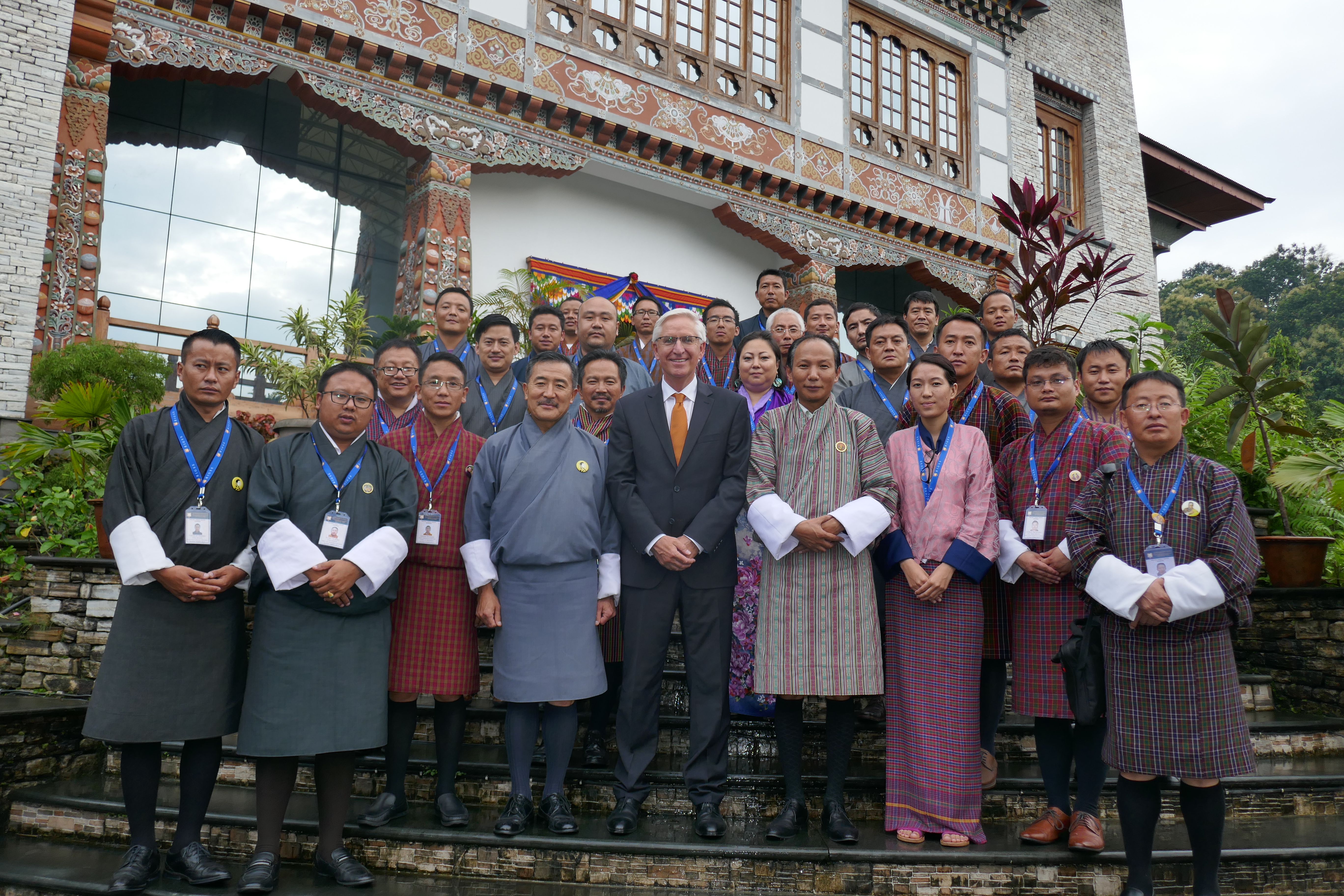Clingendael Academy Director Ron Ton with participants from Bhutan