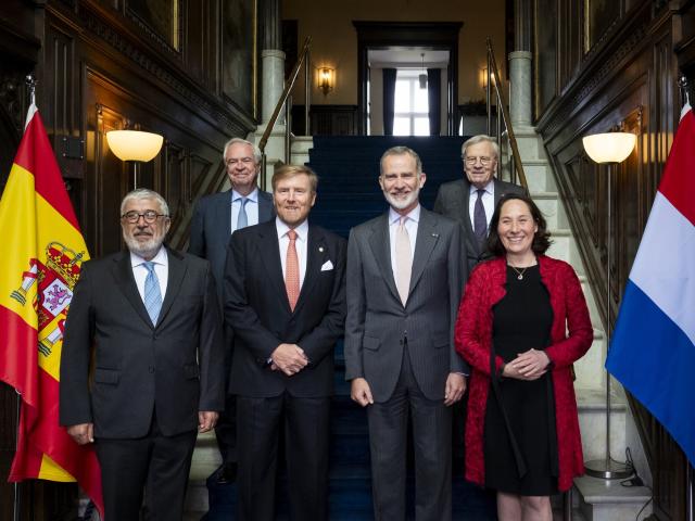 King Willem Alexander and King Felipe visit Clingendael